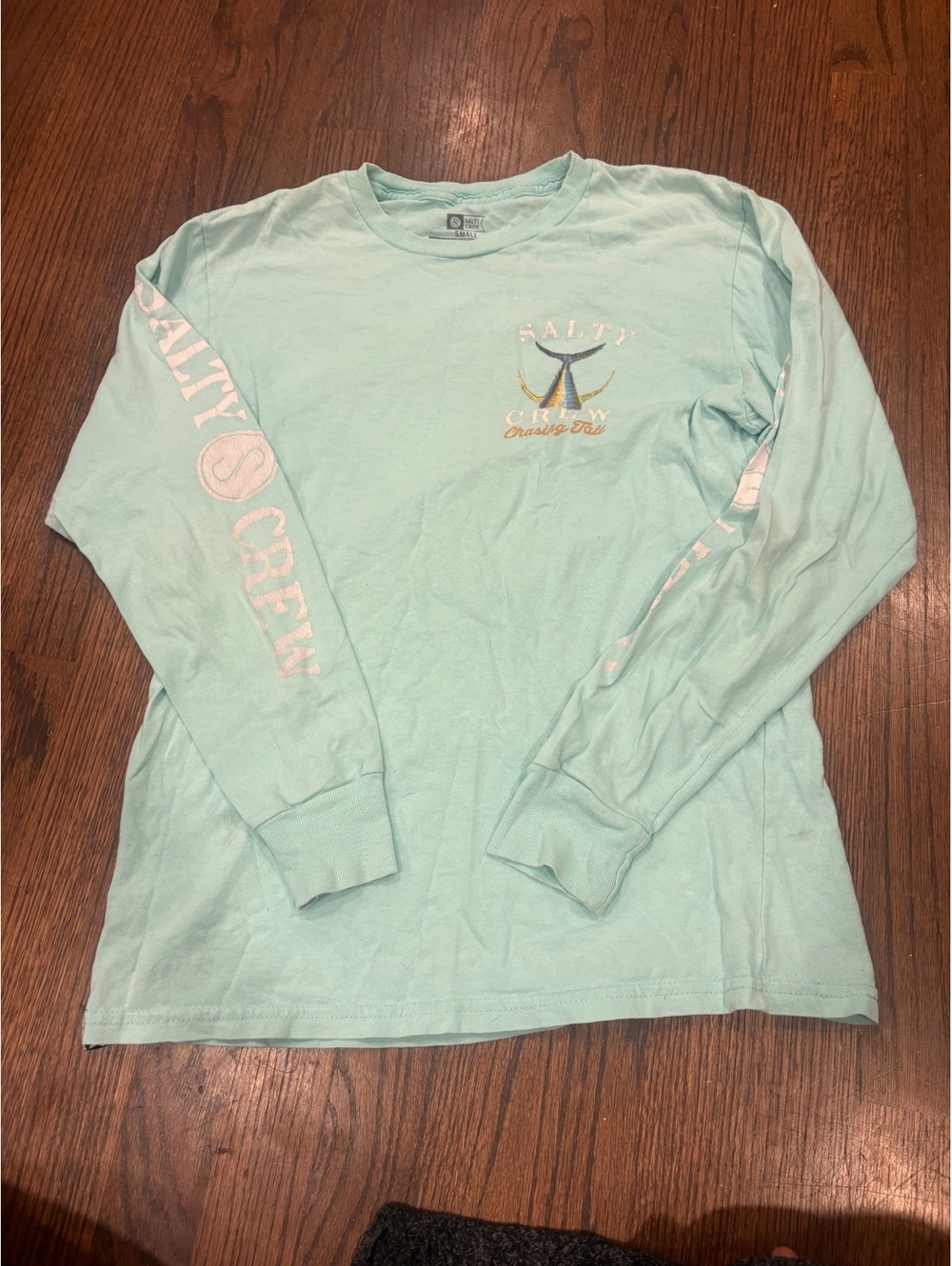 Salty Crew Chasing Tail Long Sleeve T-Shirt Small Light Blue